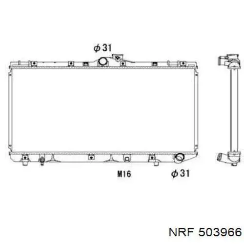 Радіатор основний NRF 503966 ціна, від 80.48 USD