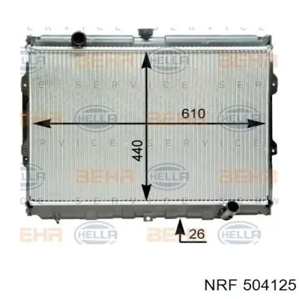 Радіатор 504125 NRF