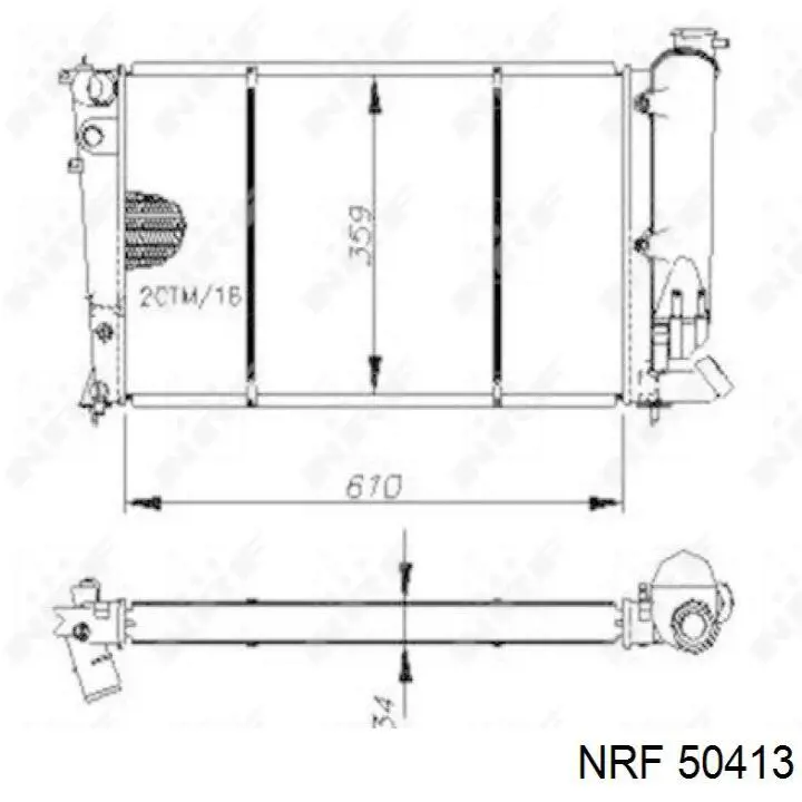 Радіатор основний NRF 50413 ціна, від 45.42 USD