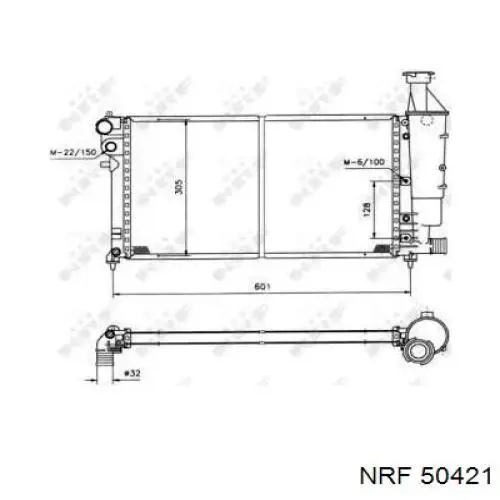 Радіатор 50421 NRF