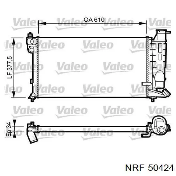 Радіатор основний NRF 50424 ціна, від 25.54 USD