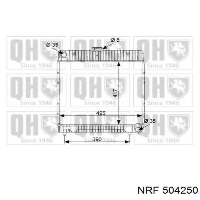 504250 NRF Радіатор охолодження двигуна