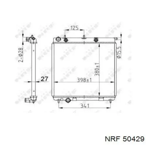 Радіатор 50429 NRF