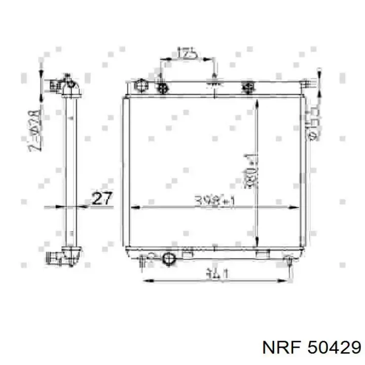 Радіатор основний NRF 50429 ціна, від 42.28 USD