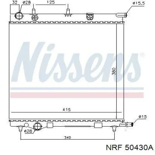 Радіатор 50430A NRF