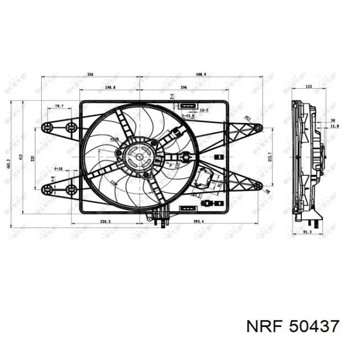 50437 NRF Радіатор охолодження двигуна