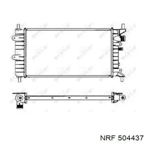 504437 NRF радіатор охолодження двигуна