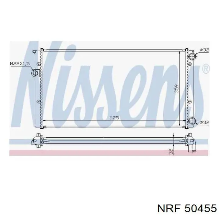 50455 NRF Радіатор охолодження двигуна