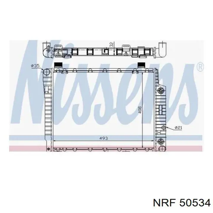 Радіатор охолодження NRF 50534