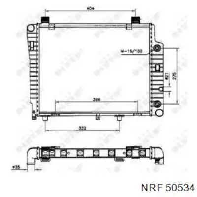 50534 NRF Радіатор охолодження двигуна