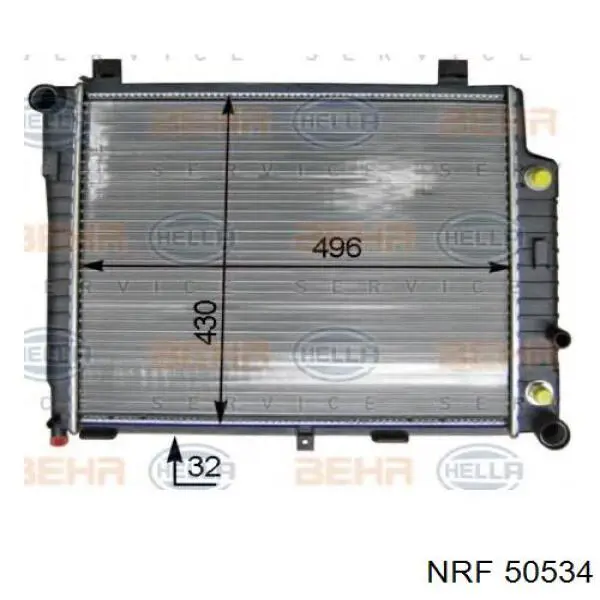 Радіатор основний NRF 50534 ціна, від 102.13 USD