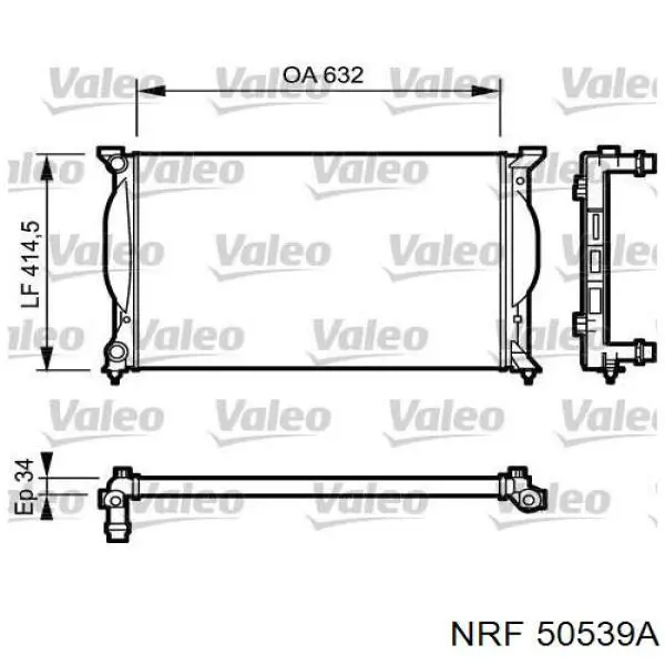 Купити 50539A NRF Радіатор двигуна