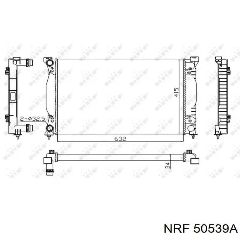 50539A NRF радіатор охолодження двигуна