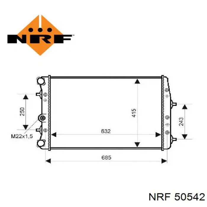 Купити 50542 NRF Радіатор двигуна