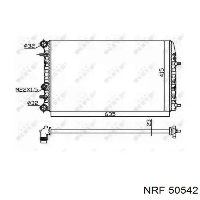 50542 NRF радіатор охолодження двигуна
