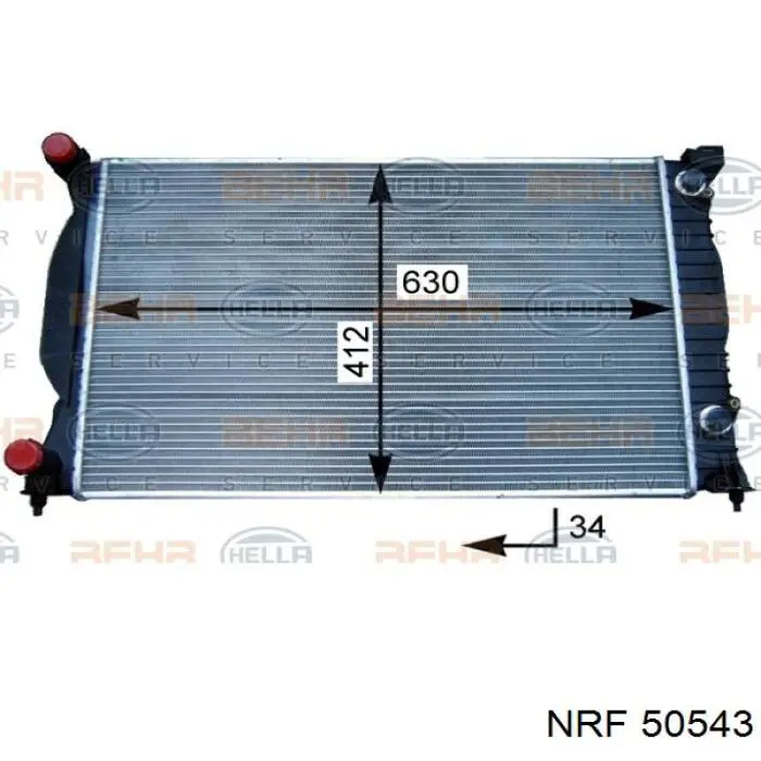 50543 NRF Радіатор охолодження двигуна