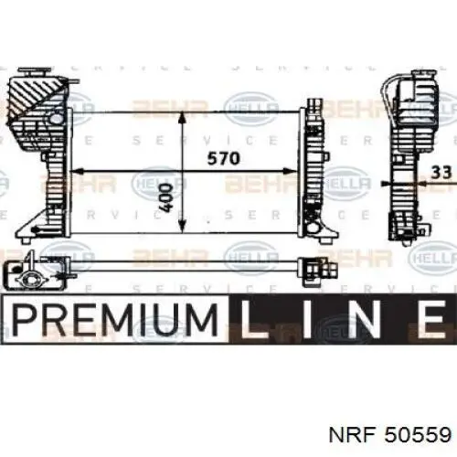 Радіатор 50559 NRF
