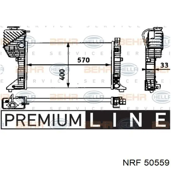 50559 NRF радіатор охолодження двигуна