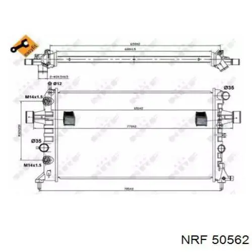 Купити 50562 NRF Радіатор двигуна