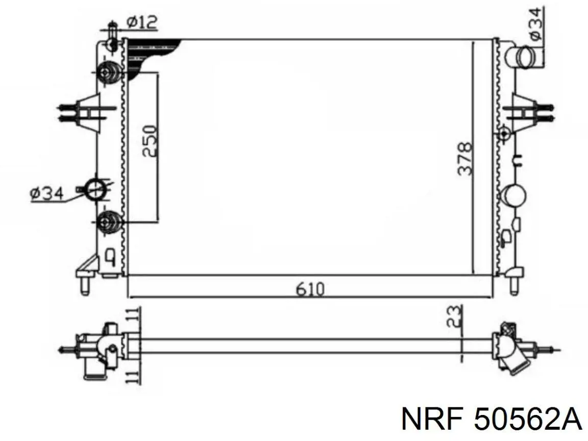50562A NRF радіатор охолодження двигуна