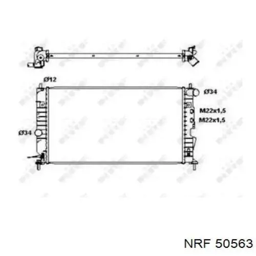 Радіатор 50563 NRF