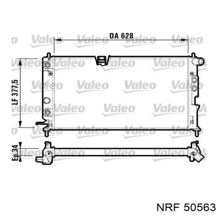 Радіатор основний NRF 50563 ціна, від 67.75 USD