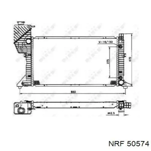 50574 NRF радіатор охолодження двигуна
