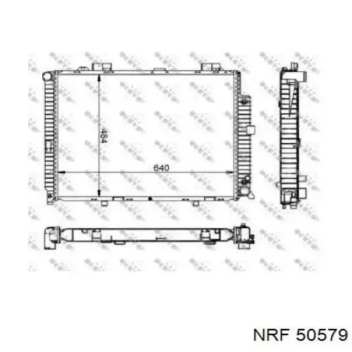 50579 NRF радіатор охолодження двигуна