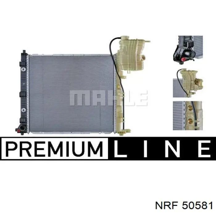 50581 NRF радіатор охолодження двигуна