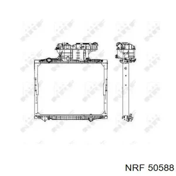 Радіатор охолодження двигуна 50588 NRF