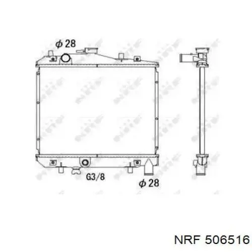 506516 NRF Радіатор охолодження двигуна