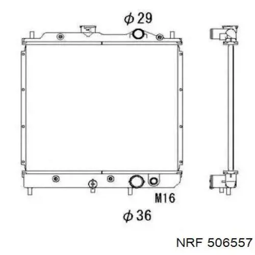 Радіатор основний NRF 506557 ціна, від 60.32 USD