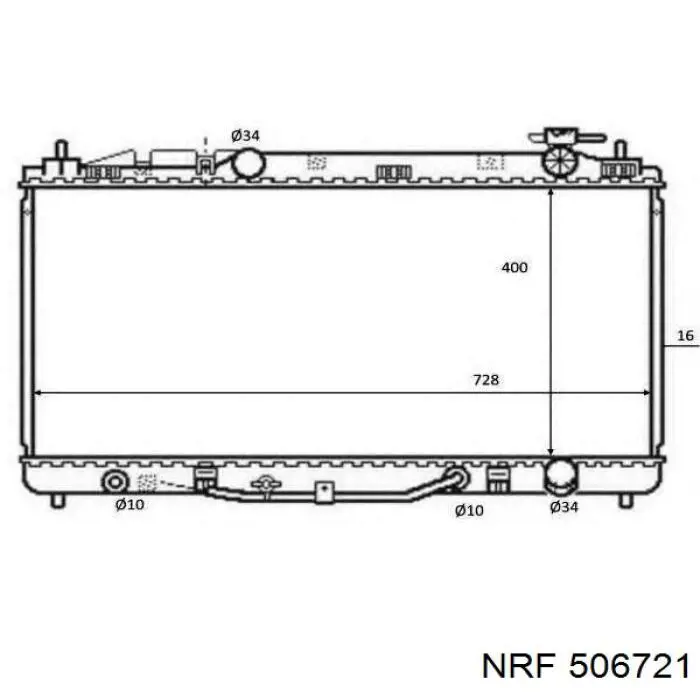 Купити 506721 NRF Радіатор двигуна