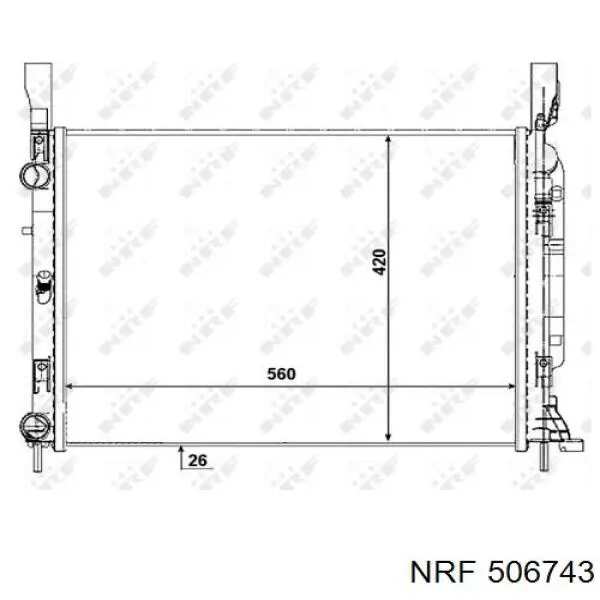 506743 NRF радіатор охолодження двигуна