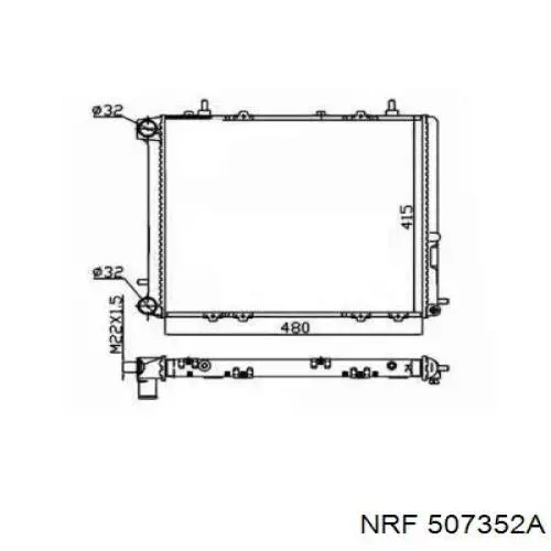 Радіатор охолодження Renault (RVI) 7703074125