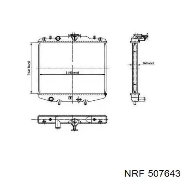 507643 NRF радіатор охолодження двигуна