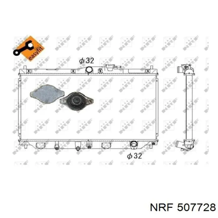 507728 NRF Радіатор охолодження двигуна