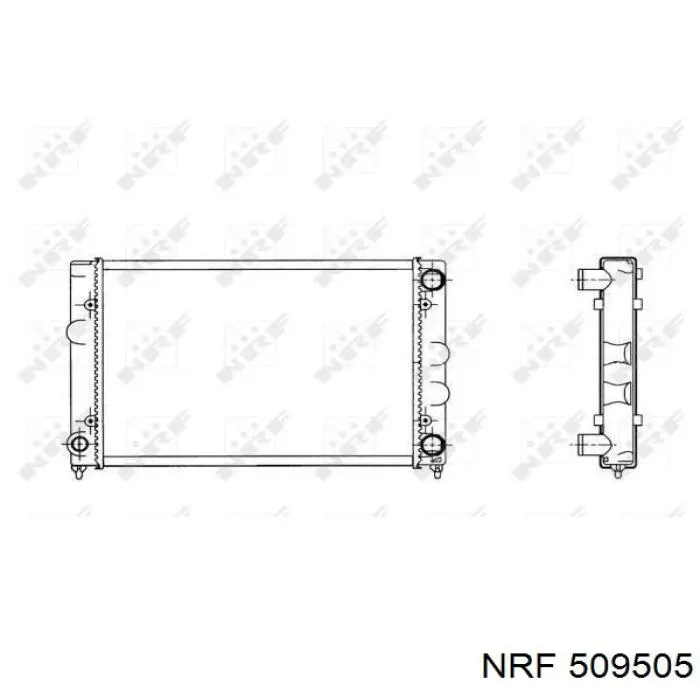 Радіатор охолодження двигуна 509505 NRF