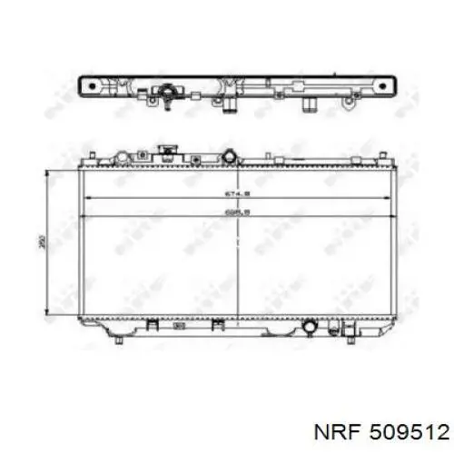 Радіатор основний NRF 509512 ціна, від 144.97 USD