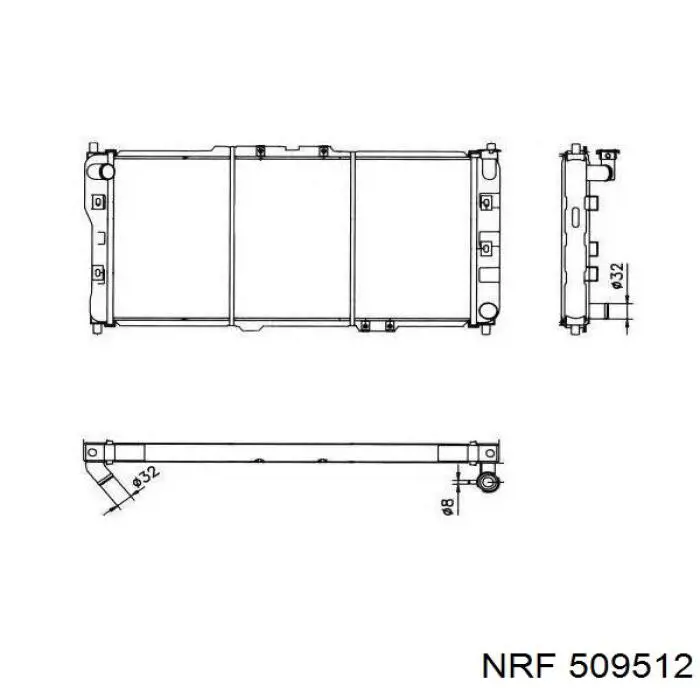 Купити 509512 NRF Радіатор двигуна