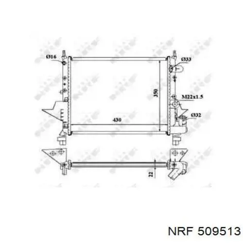 Радіатор охолодження Thermotec D7R033TT