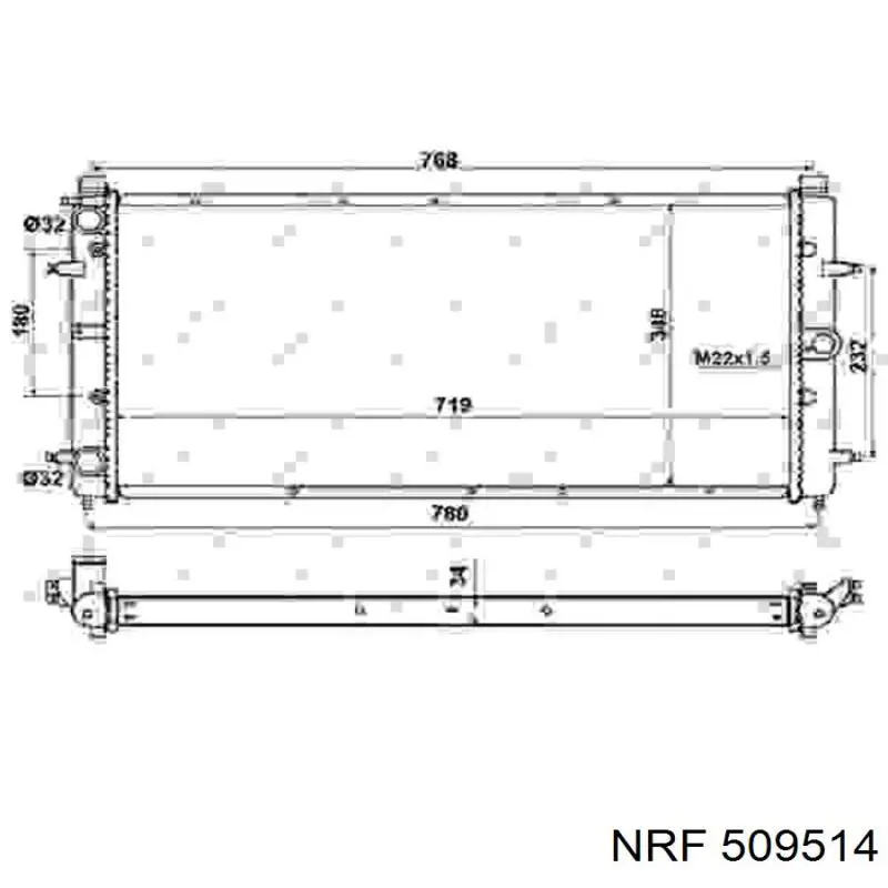 Купити 509514 NRF Радіатор двигуна