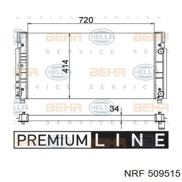 Радіатор 509515 NRF
