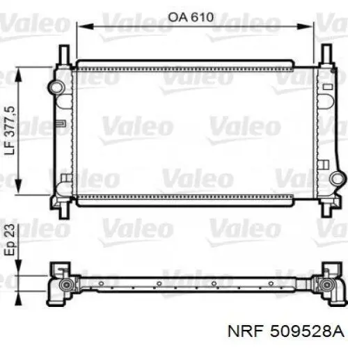 Купити 509528A NRF Радіатор двигуна