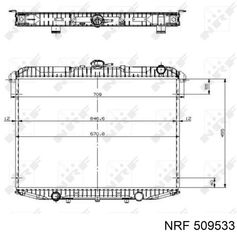 Радіатор охолодження NRF 509533