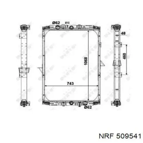 Радіатор охолодження NRF 509541