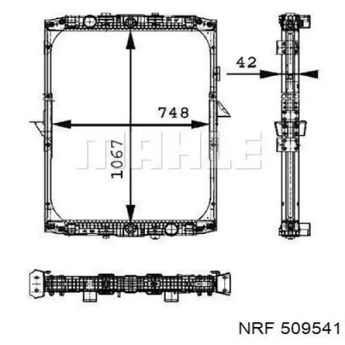 Радіатор основний NRF 509541 ціна, від 420.86 USD