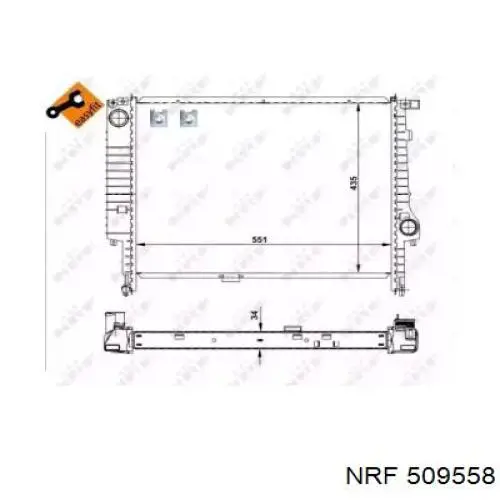Купити 509558 NRF Радіатор двигуна