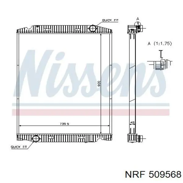 Купити 509568 NRF Радіатор двигуна
