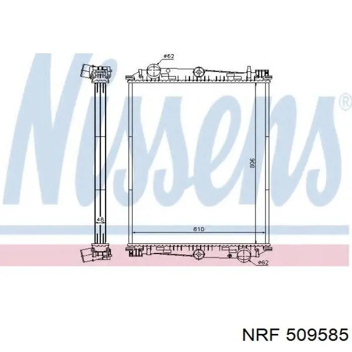 Радіатор основний NRF 509585 ціна, від 344.05 USD